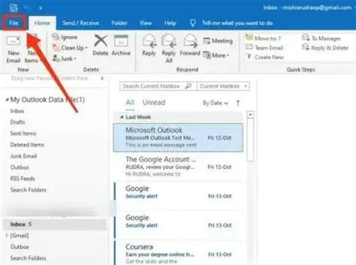 How do I put a password on my Outlook email?