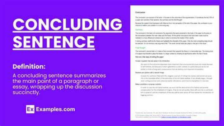What is a concluding statement?